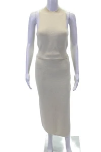 Simkhai Damen Strick Rundhals Tank Top + Maxirock Set Creme Größe S - Bild 1 von 9