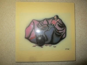 ROBERT REDBIRD NATIVE AMERICAN INDIAN TILE WALL ART PRAYER 8X8 - Bild 1 von 5