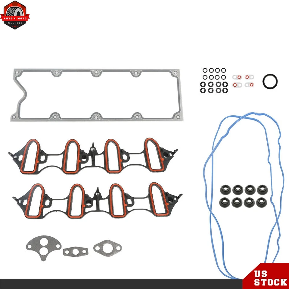 Intake Manifold Gasket Kit For GMC Yukon Chevrolet Silverado 1500 4.8L 5.3L 6.0L - Image 1 of 4