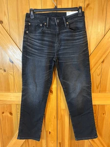 Pantalones de mezclilla rectos Airflex+ negros desgastados American Eagle para hombre nuevos con etiquetas talla 31x30 (521 - Imagen 1 de 7