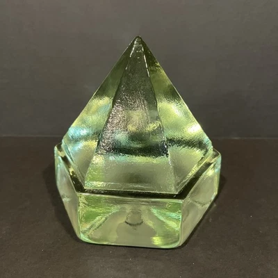 Cubierta de barco iluminación prisma vidrio verde de colección pirámide náutica marítima Foto 1 de 4