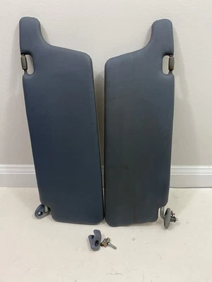 88-91 Crx Sun Visor Shade Used OEM Honda Civic Hatch Pair Blue Left Right - Image 1 of 4