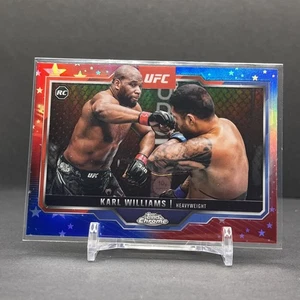 2025 Topps Chrome UFC No. 30 Karl Williams Rookie Card RC Red White & Blue - Picture 1 of 2