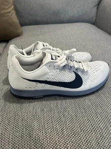 Size 15-Nike Zoom Streak 6 Racing Shoes Mens White/Grey/Navy New 831413-104 - Picture 1 of 15