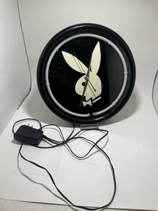 Vintage Playboy Bunny Pink Neon Clock Working with Power Supply - Picture 1 of 8