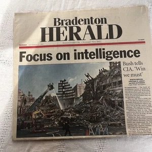 Bradenton Herald Front Section September 27, 2001 Forum On Intelligence ( 9-11 ) - Picture 1 of 5