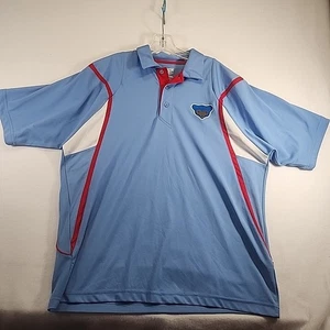 Chicago Cubs Majestic Cooperstown Polo babyblau groß Poly Golf - Bild 1 von 6