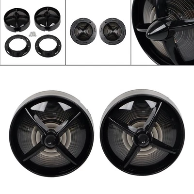 Lente de humo de luz de señal de giro negra de 3 1/4" para Harley Fat Boy FLSTF Ultra Limited Foto 1 de 4