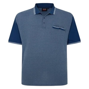 Espionage Jersey Jacquard Front Polo For Men (P214) in Dark Blue, 2XL-8XL - Imagen 1 de 13