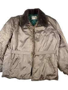 Chaqueta nacarada vintage años 50 Hércules satinada para hombre ¿Med? Abrigo Talon Zipper Sears - Imagen 1 de 19