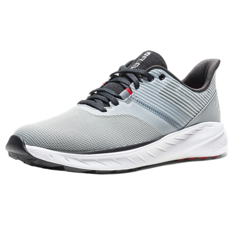 Nuevos zapatos FootJoy Golf FJ Flex sin clavos gris/azul marino/rojo 13,0 W Foto 1 de 1