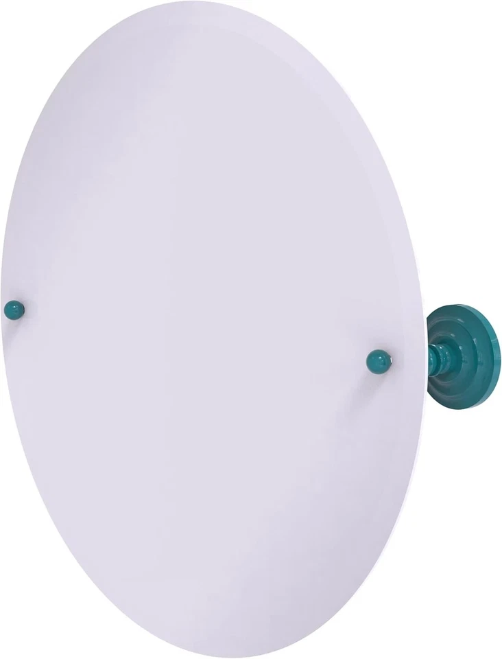 New Teal Allied Brass Frameless Round Tilt Beveled Edge Mirror 22"X22" Fast Ship - Image 1 of 1