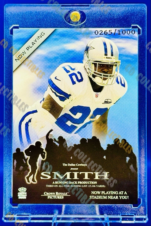Emmitt Smith Cinema Now Playing Card Panini Dallas Cowboys Hof Mint Serial # - Image 1 of 3