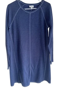 J Jill gestreiftes Strick Pullover Kleid Tunika Damen Small Stretch Coastal Comfort - Bild 1 von 6