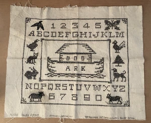Vintage KINDER SAMPLER Nadelspitze Arche Noah Alphabet Zahlen TIERE - Bild 1 von 14