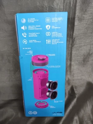 JLAB Go Party Portable Bluetooth Speaker PINK with RGB Lights Waterproof Microph - Image 1 of 3