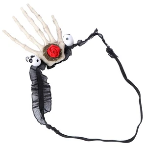 1pc - Skull - Shape - Necklace Funny Festival - Neck - Accessories (Balck White) - Picture 1 of 12