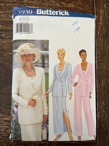 Butterick 5930 SIN CORTAR patrón de costura, chaqueta de señoritas, top, falda, talla 20-22-24 - Imagen 1 de 2