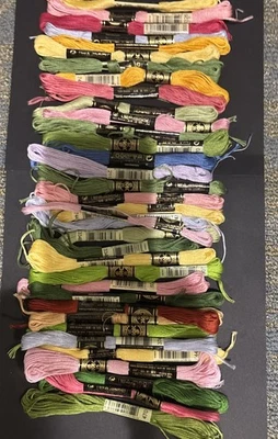 Embroidery Floss, Mixed Colors Cross Stitch 35 Skein Needlepoint  Craft Thread - Image 1 of 3