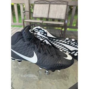 Botines de fútbol Nike CJ3 Pro TD parte superior alta tachuelas moldeadas negro blanco para hombre talla 10,5 - Imagen 1 de 10