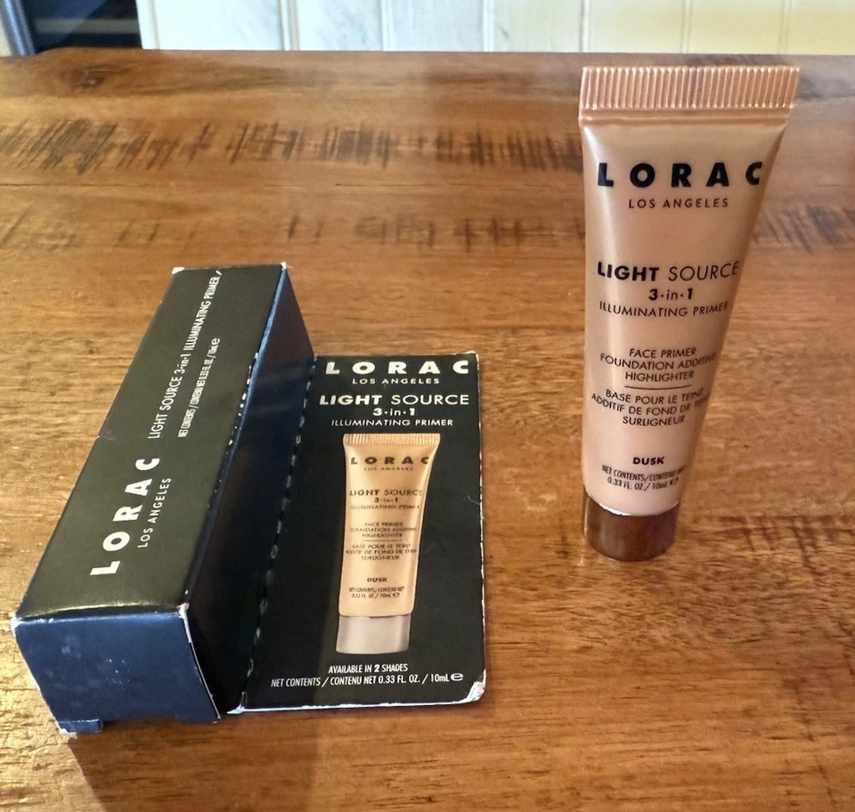 LORAC LIGHT SOURCE 3 IN 1 ILLUMINATING PRIMER DUSK 0.33 OZ 10 ML TRAVEL SIZE 🌺 - Image 1 of 2