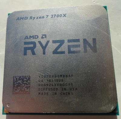 AMD RYZEN 7 2700X 8-CORE CPU 4.30GHz AM4 GAMING PROCESSOR YD270XBGM88AF - Image 1 of 3