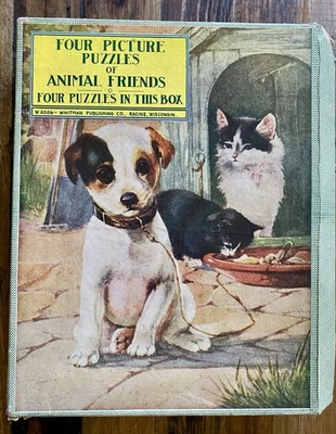 Rompecabezas antiguo Animal Friends de Whitman Publishing Co Foto 1 de 2