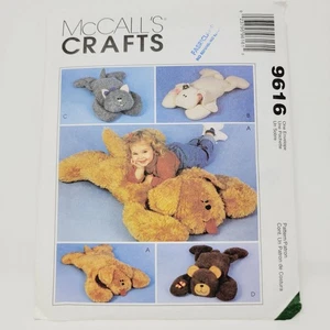 McCalls Crafts 9616 Fuzzy Friends Animal Pillow Shams Lg Dog rabbit Cat Bear - Picture 1 of 3
