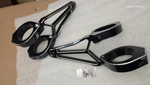 Scheinwerferhalterungen für Motorrad Cafe Racer - 40 41 mm schwarz TRIUMPH, HARLEY - Bild 1 von 4