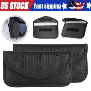 2 Pack Faraday Bag Cell Phone Wallet Blocker Radiation Signal Shielding Case New - Picture 1 of 17