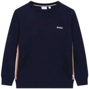 Hugo Boss Kids Wool Knitted Sweater Navy [J25M43-849] - Picture 1 of 1