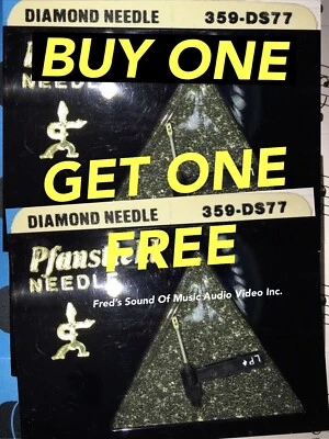 Buy One Get One Free Pfanstiehl 359-DS77 Diamond Stylus "Dual Needle" 359DS77
