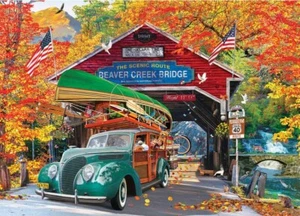 RoseArt Covered Bridge 1000 Piece Jigsaw Puzzle - Picture 1 of 2