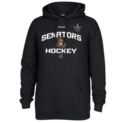 Ottawa Senators NHL Black Authentic Locker Room Graphic Pullover Hoodie Cover