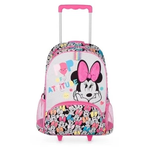 DISNEY • Zaino Scuola per Bambina di Minnie con Ruote Zainetto Asilo Trolley - Picture 1 of 7