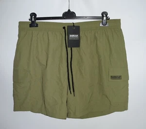 NWT Barbour International B.intl Cargo Swim Shorts Khaki Green Men's XXL 2XL - Picture 1 of 8