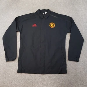 Adidas Manchester Utd Giacca Uomo Piccola Nera Calcio Allenamento Allenatore Uomo United - Foto 1 di 10