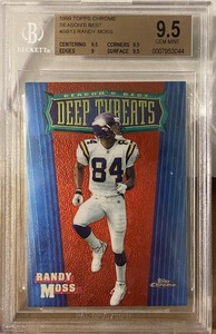1999 Topps Chrome Season’s Best Deep Threats #SB13 RANDY MOSS Vikings BGS 9.5 GM