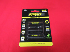 POWEREX PRECHARGED 1000mAh NiMH AAA 4 PACK RECHARGEABLE BATTERIES MHRAAAP4