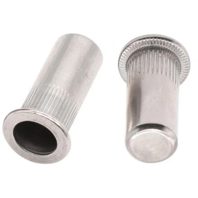 Flachkopf Einnietmuttern Rundschaft geschlossen Art. 1026 Edelstahl A2 A4 M - Bild 1 von 3