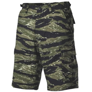 MFH Mens Bermuda US BDU Hiking Cargo Shorts Cotton Ripstop Tiger Stripe Camo - Picture 1 of 6