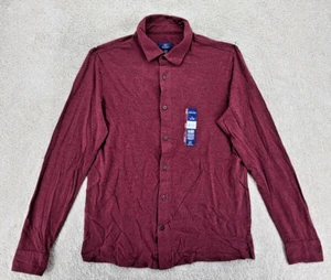 George super soft shirt men's XL 46/48 button down Varsity Wine NWT - Picture 1 of 8