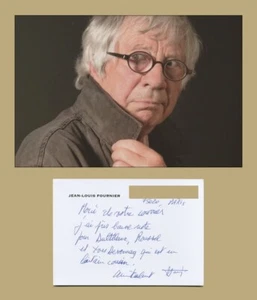 Jean-Louis Fournier - La Noiraude - M. Cyclopède - Rare carte autographe signée - Foto 1 di 3