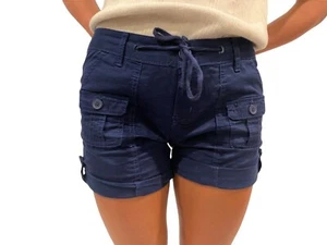 Justice Navy Blue Cargo Shorts. Size 16R - Picture 1 of 9
