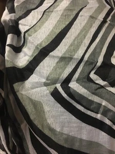 Scarf Black Grey White Animal Striped Southwestern Head Hair wrap Girl Man Gift - Picture 1 of 2