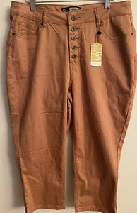 Suzanne Betro Denim Women’s Summer Pants, Cropped, Stretch, Size 14 NWT - Picture 1 of 6