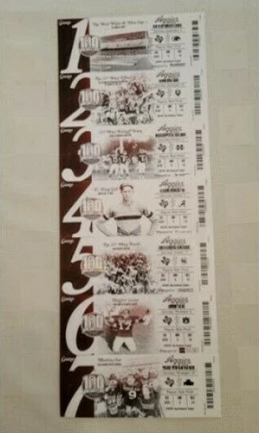 2021 TEXAS A&M AGGIES FOOTBALL TICKET STUBS Cover