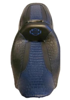 2011-2021 Harley Davidson Street/Road Glide Replacement Seat Cover 4 Tone Blue - Image 1 of 4