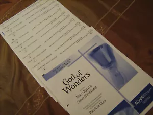 **SALE** LOT 11 copies God of Wonders Cota arr HANDBELL MUSIC 3-5 oct Level 4- - Picture 1 of 6