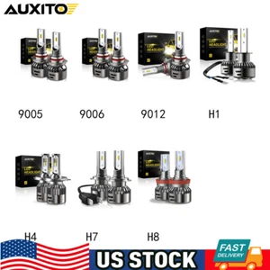 AUXITO H11 H7 9012 9006 9005 H1 LED Headlight Bulb High Low Beam Lamp 40000LM J - Picture 1 of 38